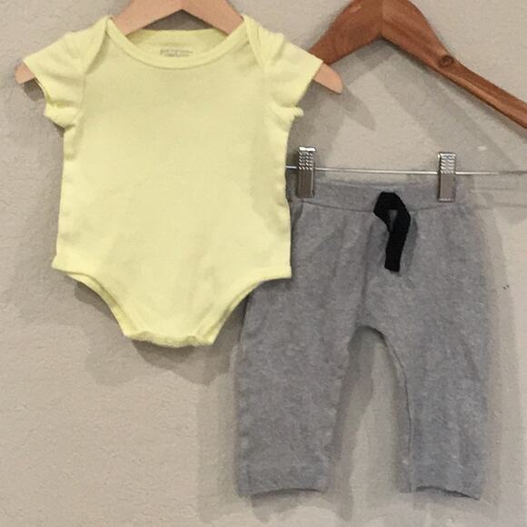 First Impressions Touched By Nature Baby Sz 3-6M Organic Bodysuit and Pants Set - Picture 1 of 11